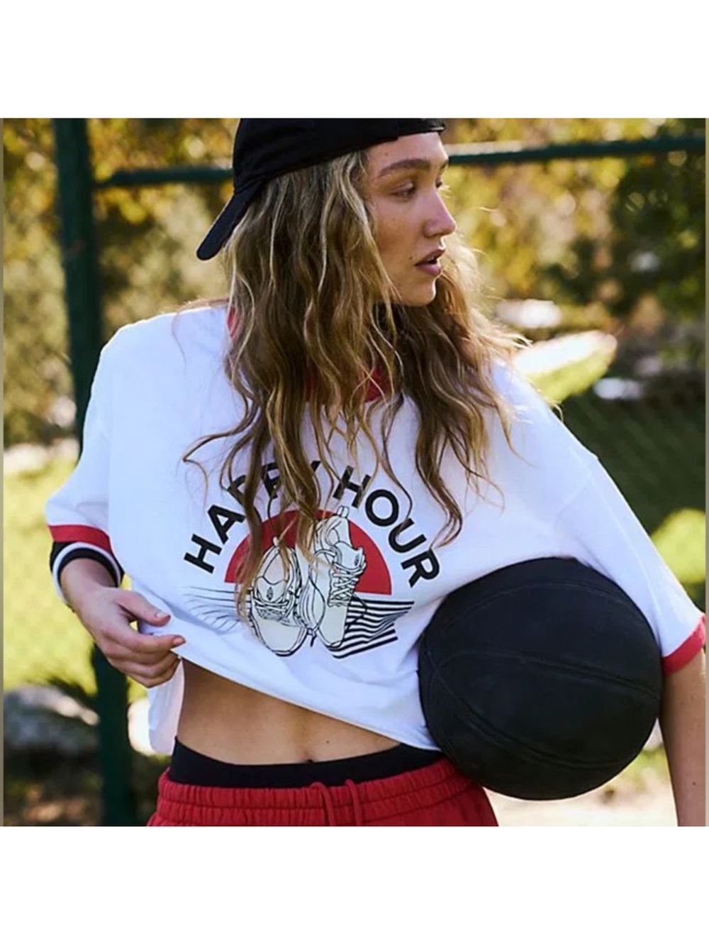 FP Movement Free People Inspire Ringer Tee Size Small